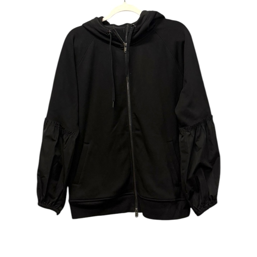 Athleta On My Way Triumph Hoodie Jacket Black Women’s Size S Full Zip Sz Mediun